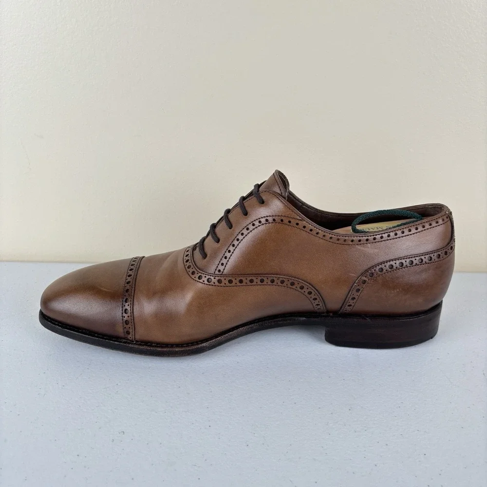 Carmina Dress Shoes Mens UK8.5/US‎ 9.5 EE Wide Brown Cap Toe Oxford Brogue